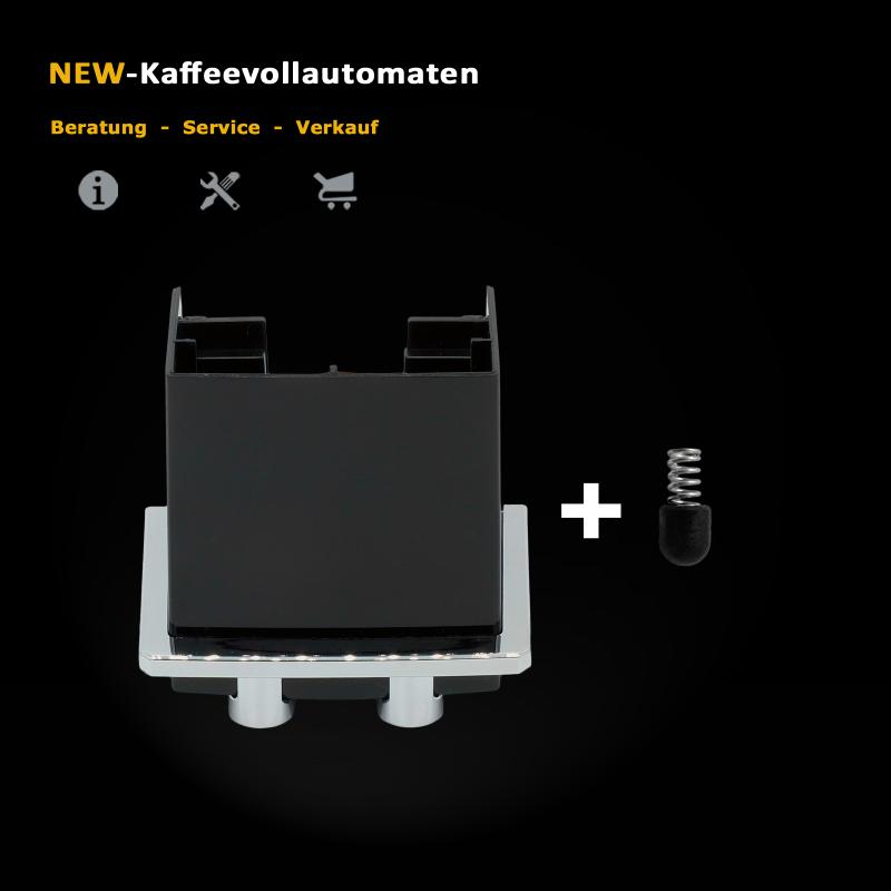 DeLonghi Kaffeeauslauf inkl Chromblende Feder und Kappe zu ESAM Perfecta 5400 5450 5500 5550 5600 5700 Kaffeevollautomat