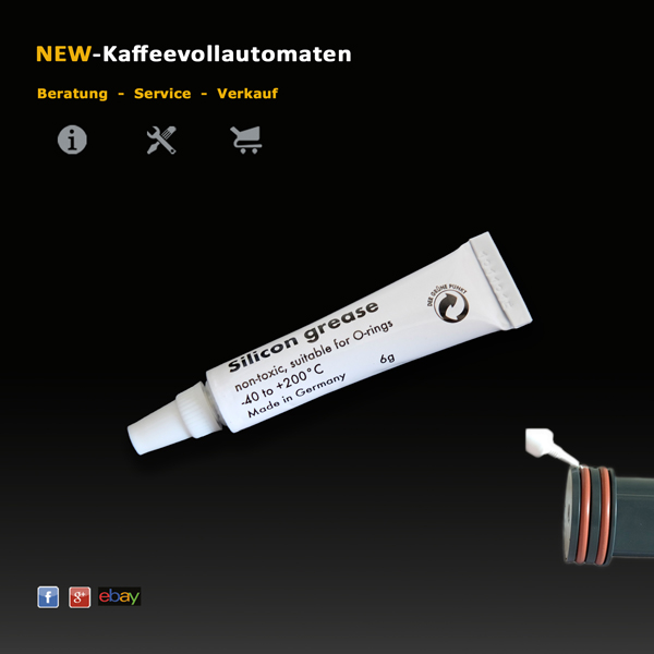 Dichtungsset O-Ringe Silikonfett 4 tlg zu DeLonghi Kaffeevollautomat