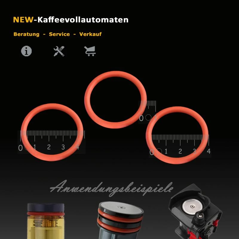 Dichtungsset O-Ringe Silikonfett 4 tlg zu DeLonghi Kaffeevollautomat