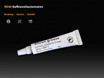 Silikonfett Hahnfett 2-sprachig  6g Tube lebensmittelecht zum Schmieren von O-Ringen Kaffeevollautomat