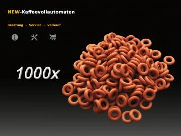 1000x Dichtung O-Ring rot zu 4mm Druckschlauch DeLonghi Kaffeevollautomat