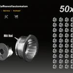 50x Mahlwerks Reparaturset kompatibel zu Jura HS-Plus und Aroma G3 Mahlwerken