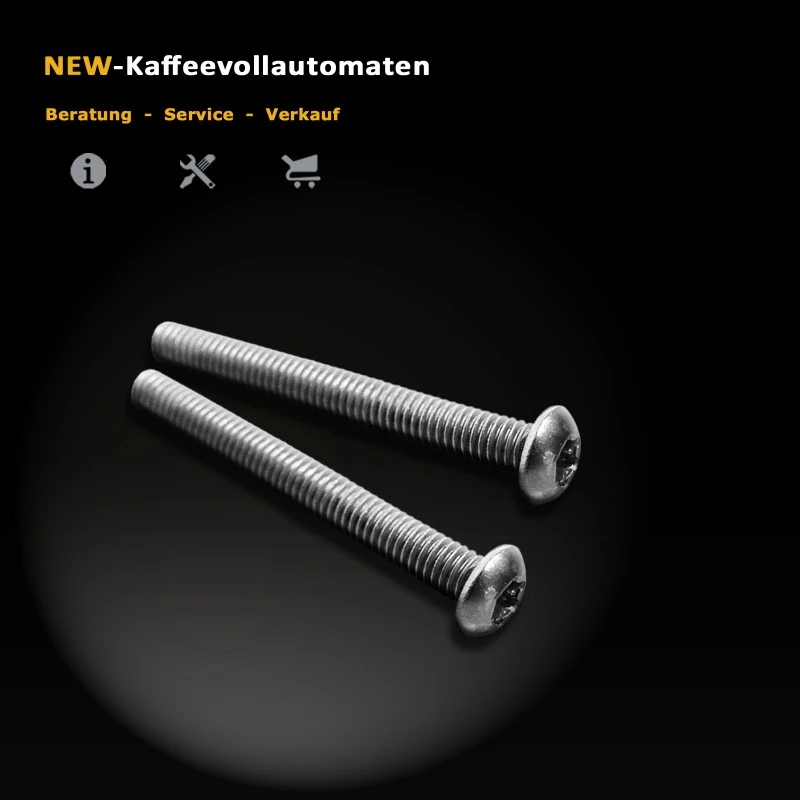 2 screws for ceramic valve in the Jura Nivona Melitta and Miele fully automatic coffee machines