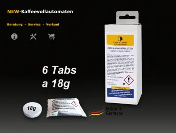 6x pastilles de detartrage 18g en flow pack pour cafetieres automatiques