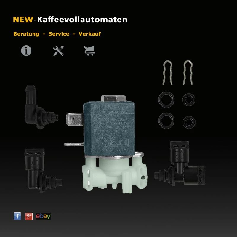 DeLonghi 2 Wege Magnetventil Solenoidventil Kit 5513225701 zu EAM ESAM Kaffeevollautomat