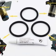 Dichtungsset O-Ringe schwarz Silikonfett 4 tlg zu DeLonghi Kaffeevollautomat