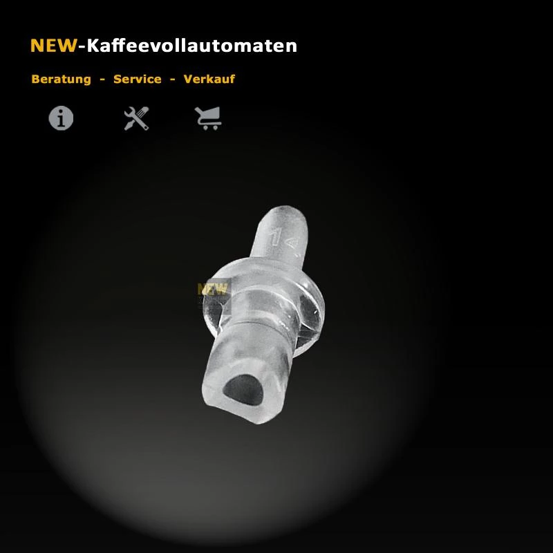 Fluid Steckanschluss Jura 72249 I-Form Schlauchanschluß transparent zu Cappuccino Duese an Kaffeeautomat