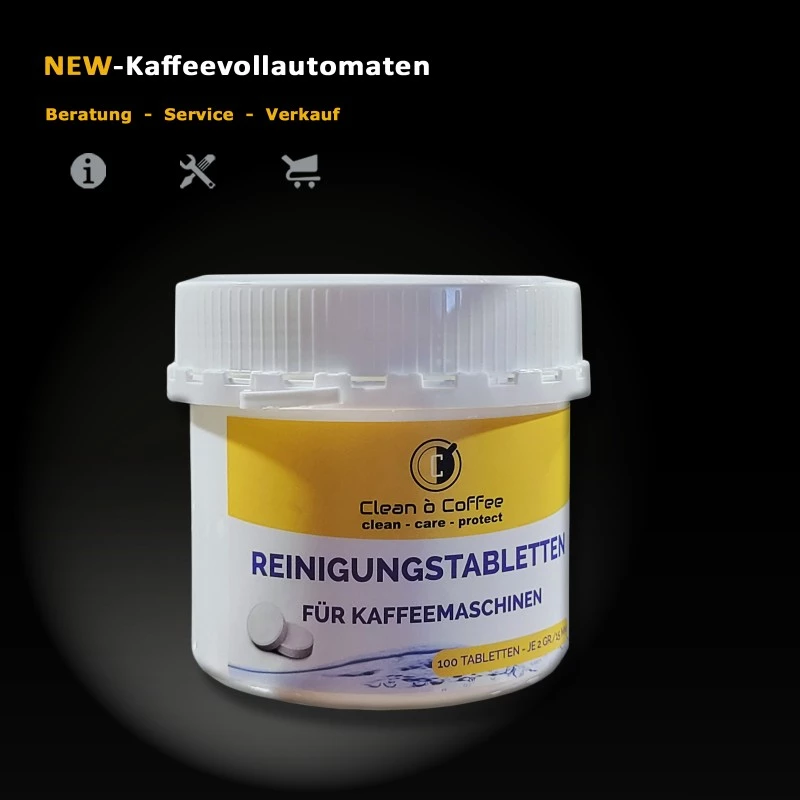 100 Clean o Coffee Kaffeemaschinen Reinigungs Tabletten Kaffeefettlöser