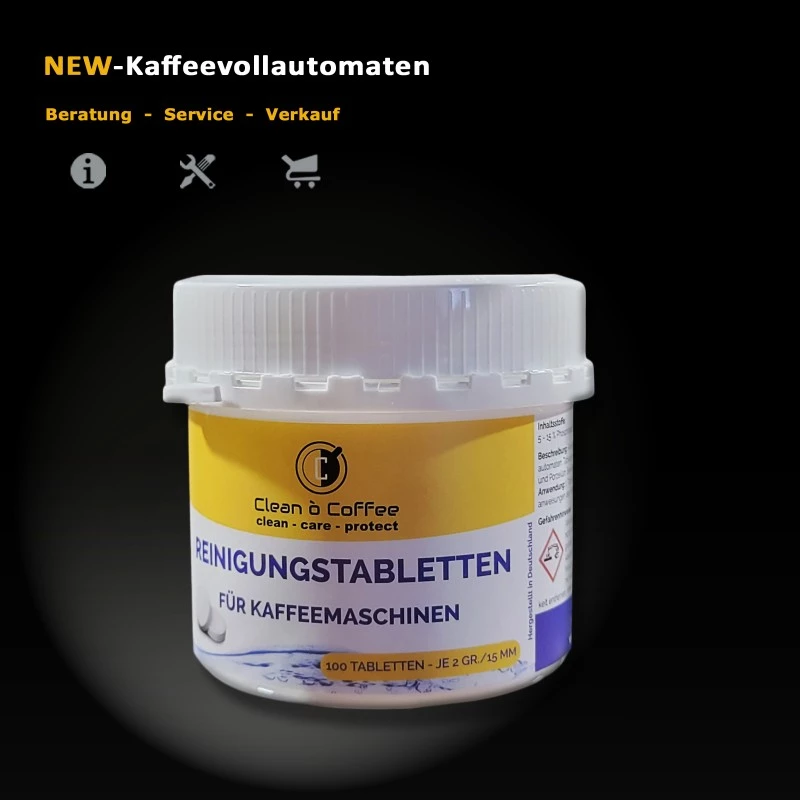 100 Clean o Coffee Kaffeemaschinen Reinigungs Tabletten Kaffeefettlöser