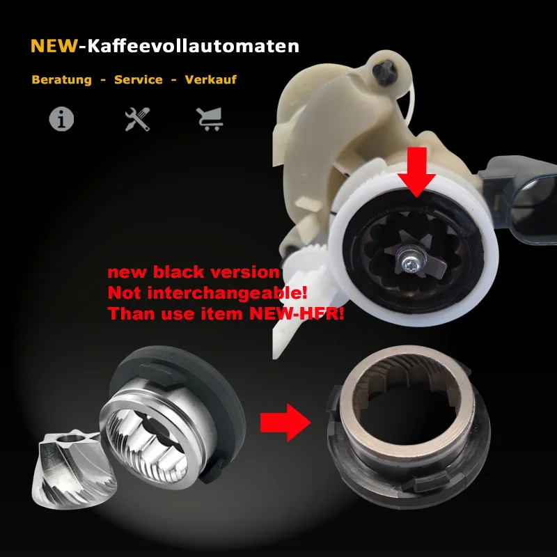 Mahlkegel und Mahlring zu diversen Delonghi Mahlwerken im Kaffeevollautomat