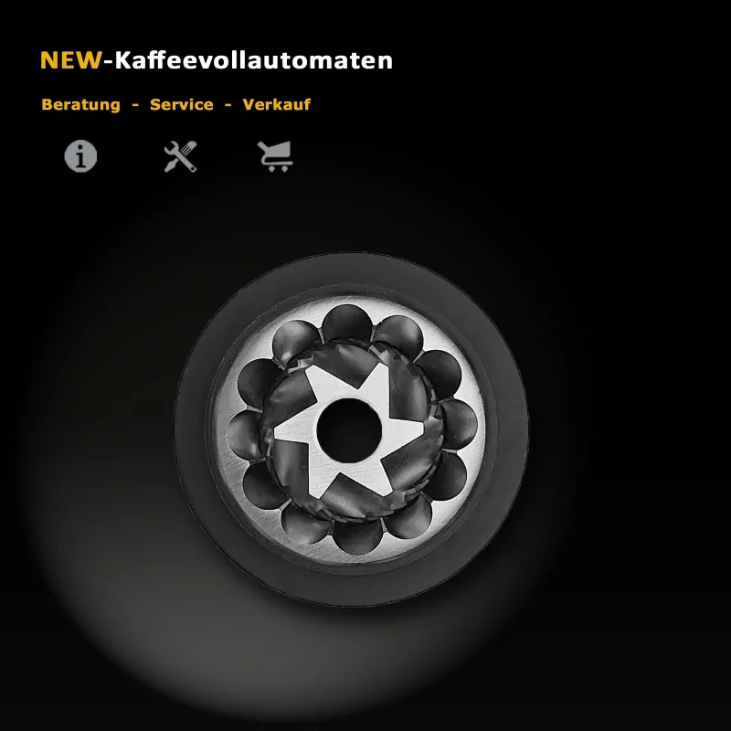 Mahlkegel und Mahlring mit Halterung zu diversen Delonghi Mahlwerken im Kaffeevollautomat