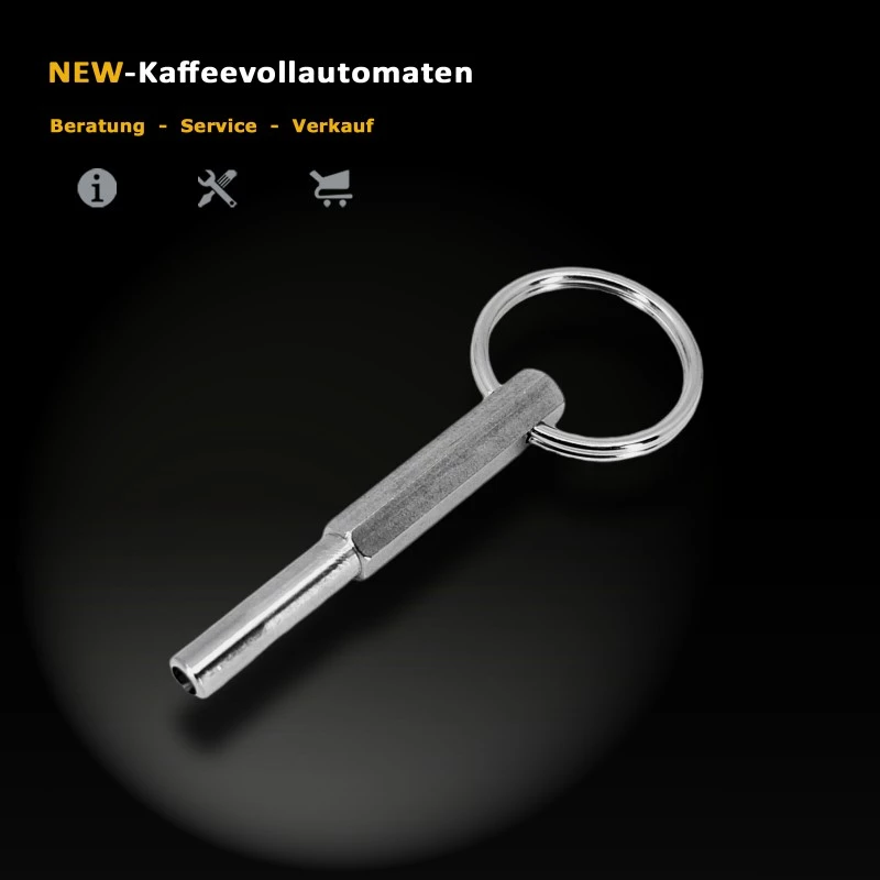 Oval head key with ring for the Jura AEG and Krups coffee machines