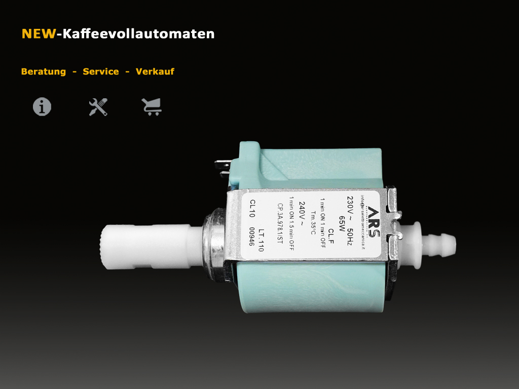 Water Pump ARS Invensys CP3 230V 50Hz 65W for Jura Coffee and Espresso